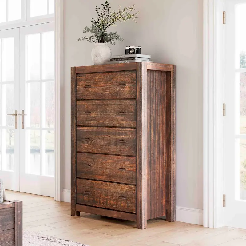 Grain Wood Furniture Montauk 5-drawer Solid Wood Chest