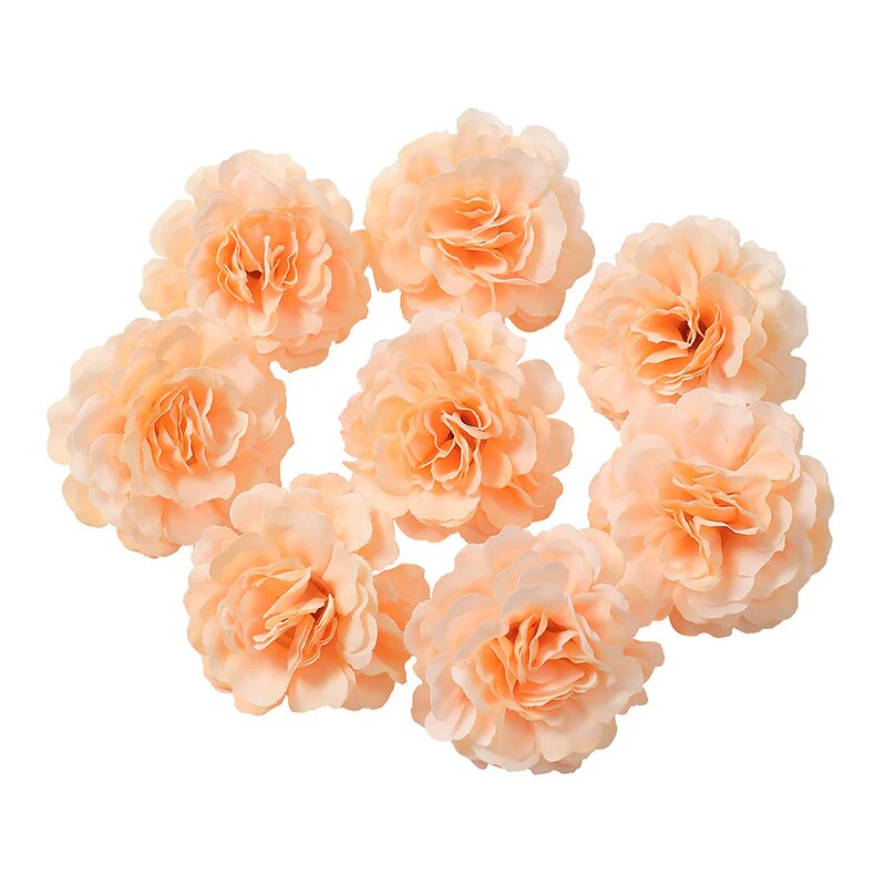 HULIANFU Silk Rose Artificial Flowers 5cm Fake Flowers Head For Home Decor Bedroom Wedding Marriage Decoration DIY Bride Wreath Accessory - Deanwangkt