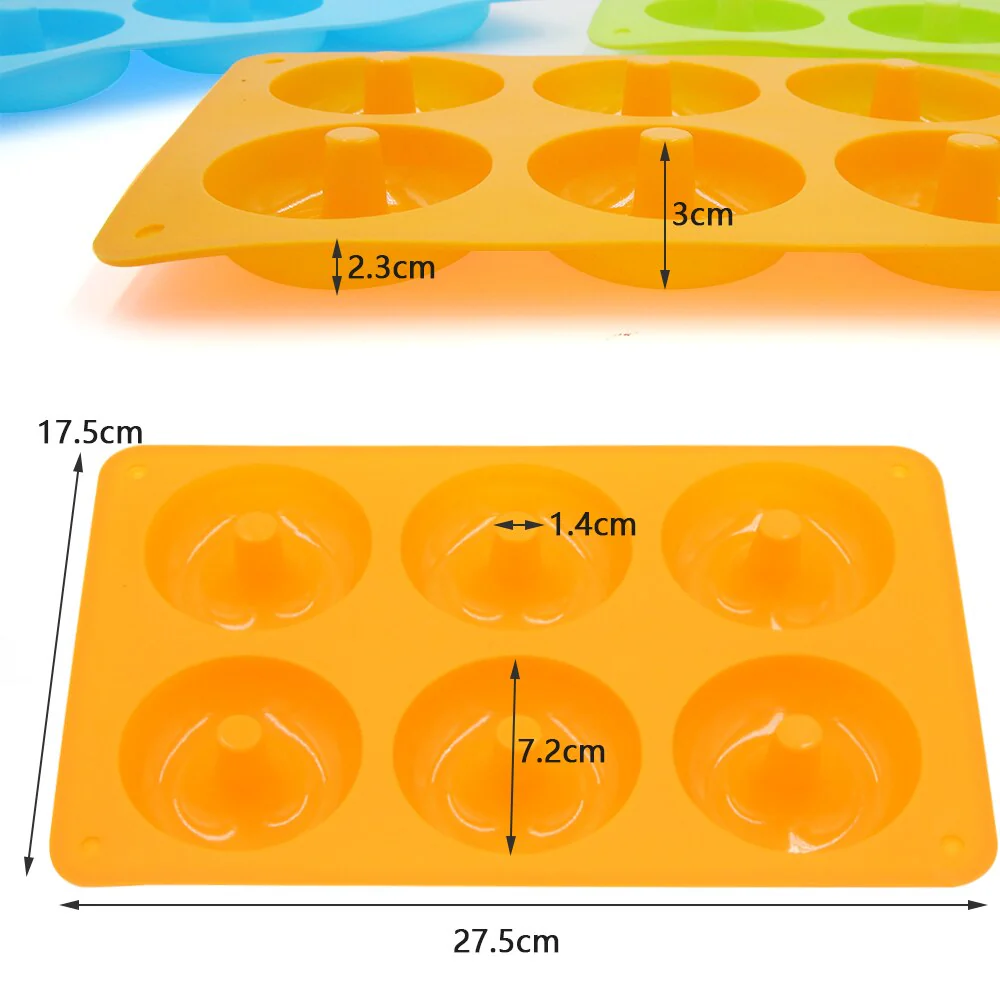 HULIANFU Silicone Donut Mold Baking Pan Non-Stick Baking Pastry Chocolate Cake Dessert DIY Decoration Tools Bagels Muffins Donuts Maker - Deanwangkt