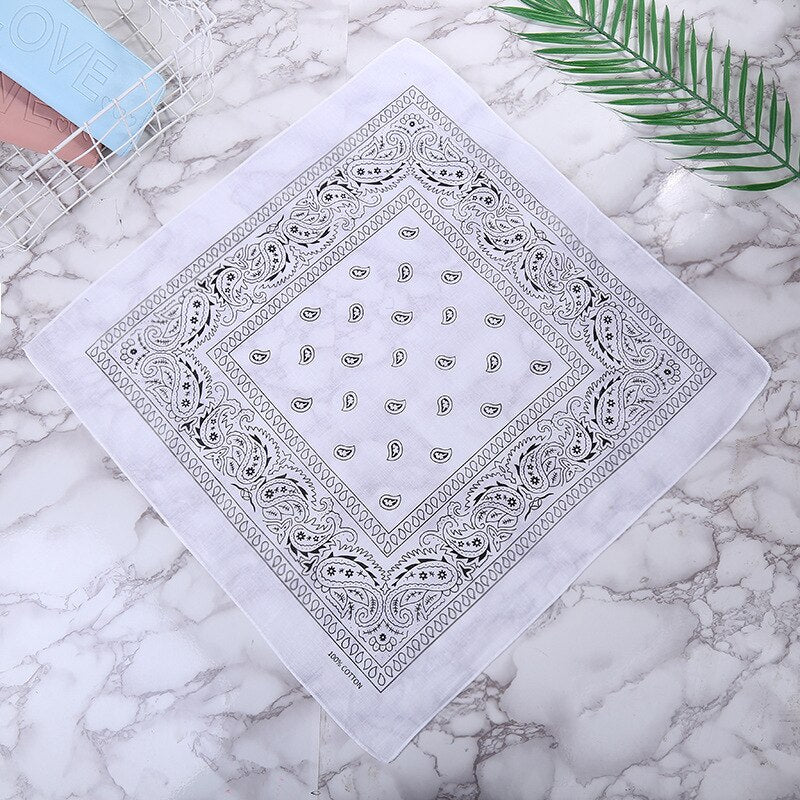 HULIANFU Tie Dye Bandana Cotton Paisley Bandanas Headbands Cowboy Handkerchiefs for Men and Women Colorful Hip-Hop Cycling Outdoor - Deanwangkt