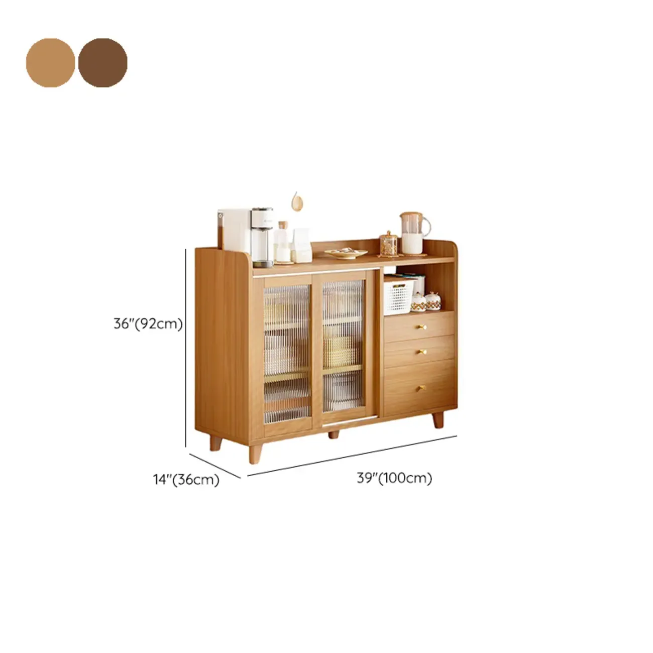 Modern Slab Sideboard with Drawers Cabinets
