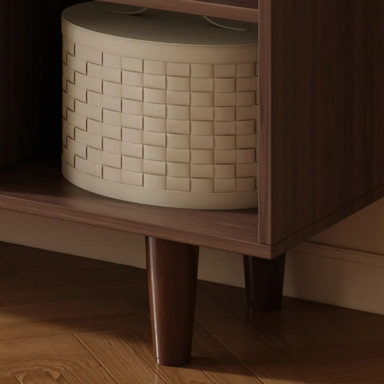 Wide 7-Shelf Modern Wooden Nut-Brown Open Bookcase