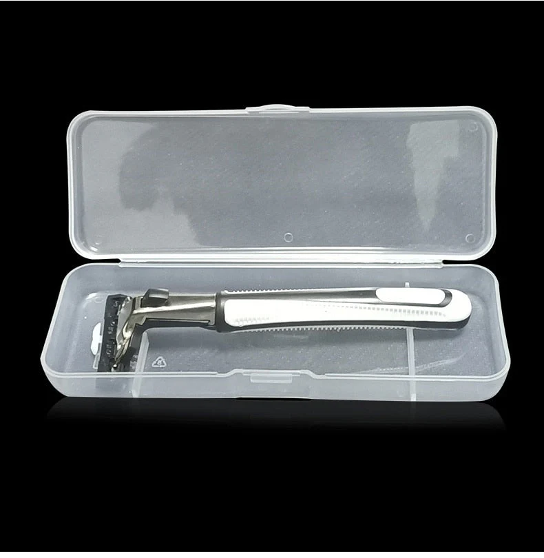 HULIANFU Men  Shaver Storage Box Transparent Plastic Razor Blades Holder Portable Travel Razor Case High Quality Shaving Box Containers - Deanwangkt