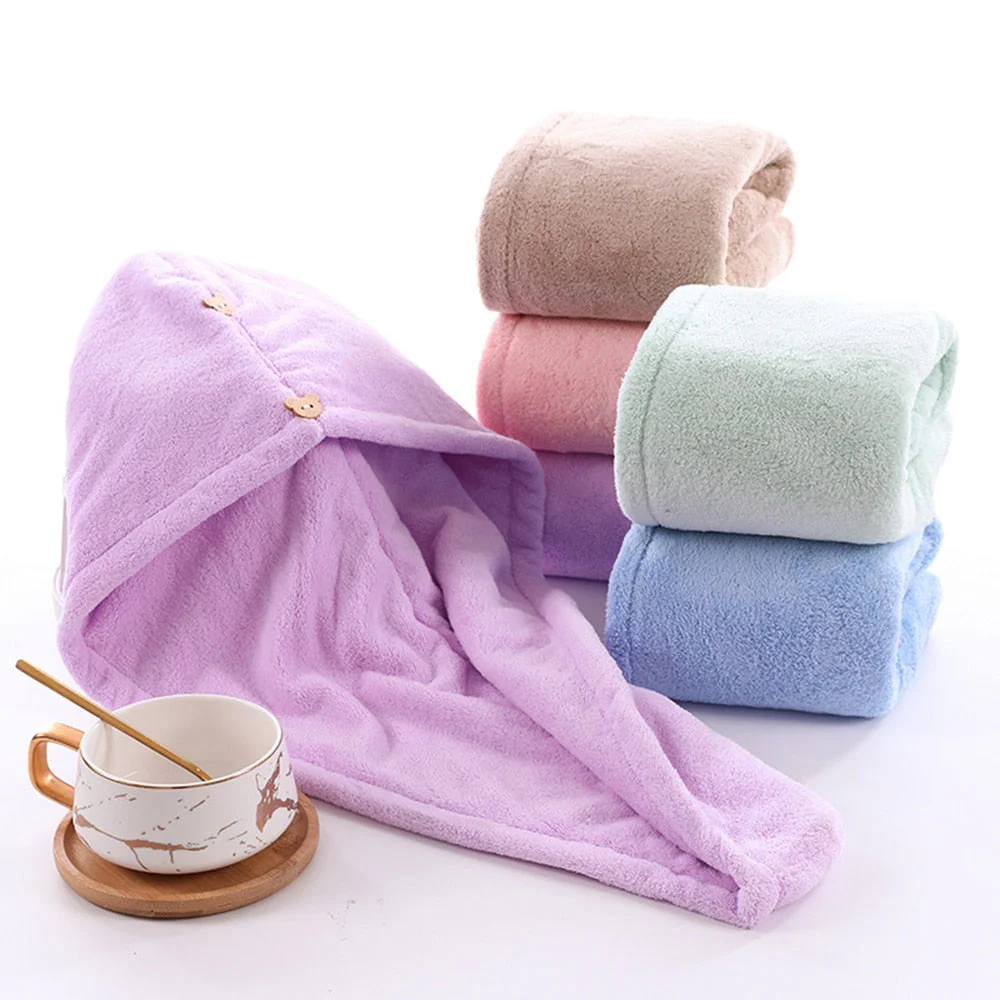 HULIANFU Rapid Drying Hair Towel Microfiber Soft Skin Friendly Warp Hat Quickly Hair Drying Cap Bath Tool Shower Towel Women Lady Toallas - Deanwangkt