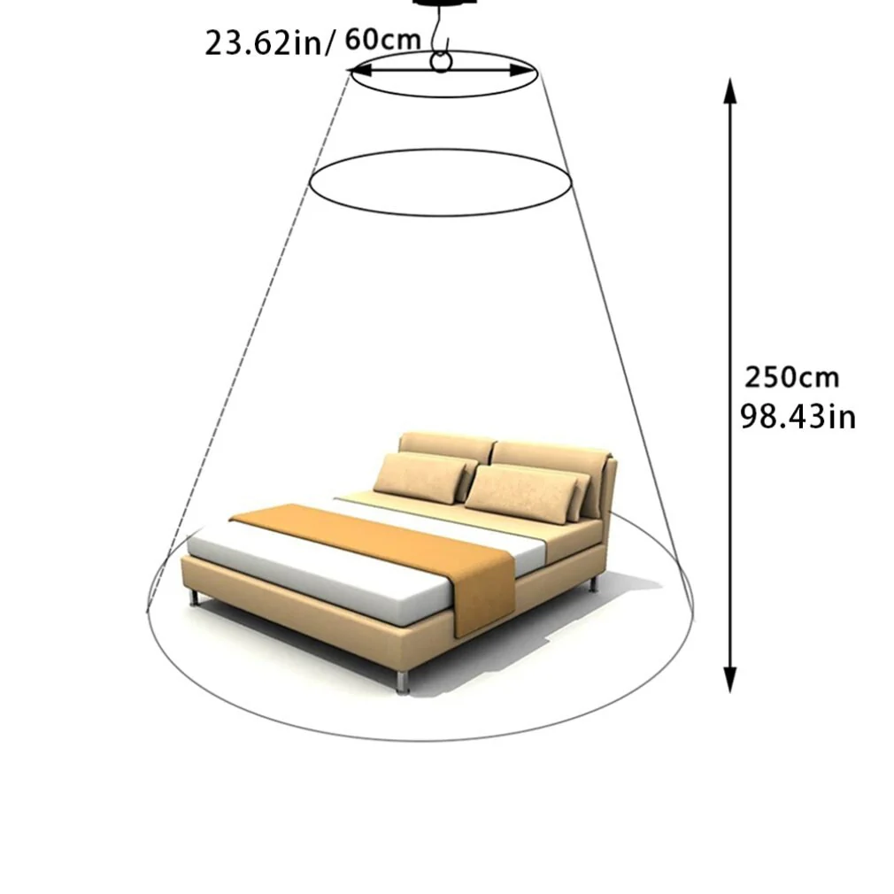 HULIANFU Summer Elgant Hung Dome Mosquito Net For Double Mesh Baby Bedroom Fabric Adults Summer Decor Polyester Home Hangin - Deanwangkt