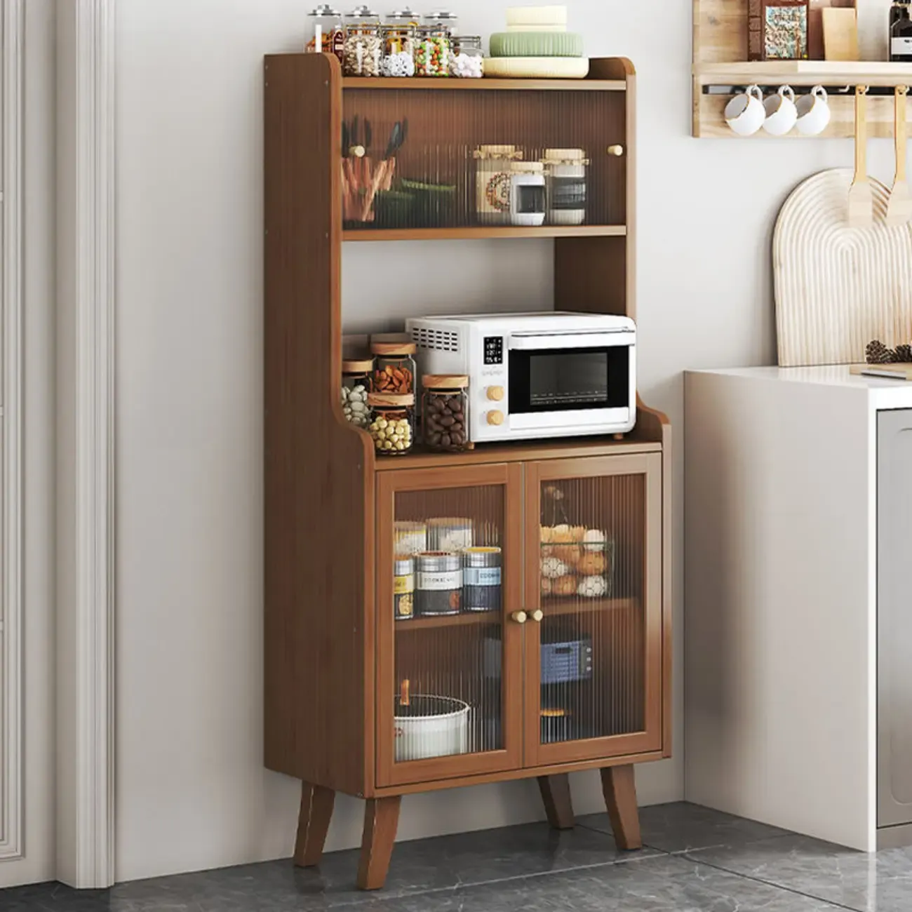 Modern Bamboo Narrow Sideboard with Drawers