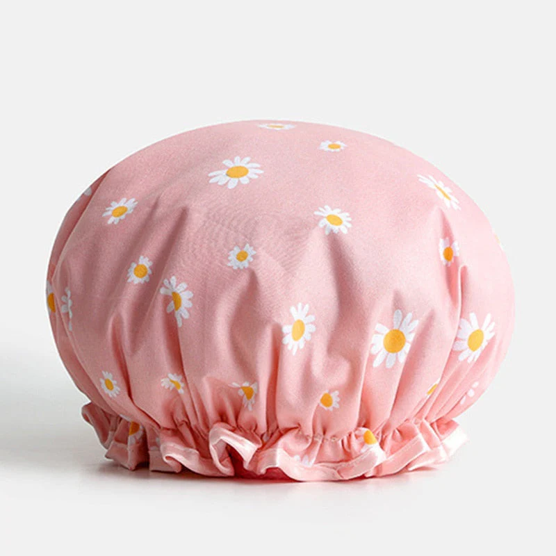 HULIANFU Women Hair Cap Hat Supplies Bathroom Double Layer Shower Waterproof Thick Cover Accessories - Deanwangkt