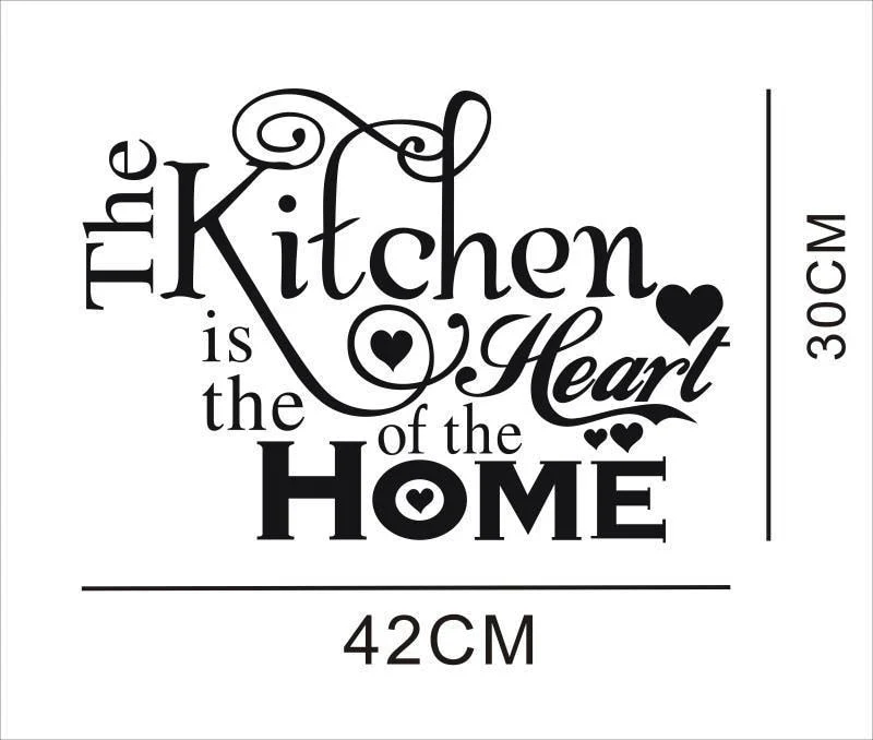 HULIANFU Kitchen Wall Stickers Vinyl Wall Decals for Kitchen English Quote Home Decor Art Decorative Stickers PVC Dining Room For Bar PVC - Deanwangkt