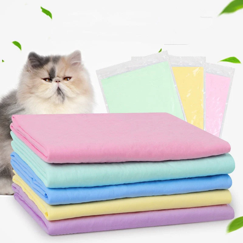 HULIANFU Pet Small Medium Large Cats Dogs Bath Towel Super Absorbent PVA Washable Towels Dog Supplies Pet Accessory - Deanwangkt