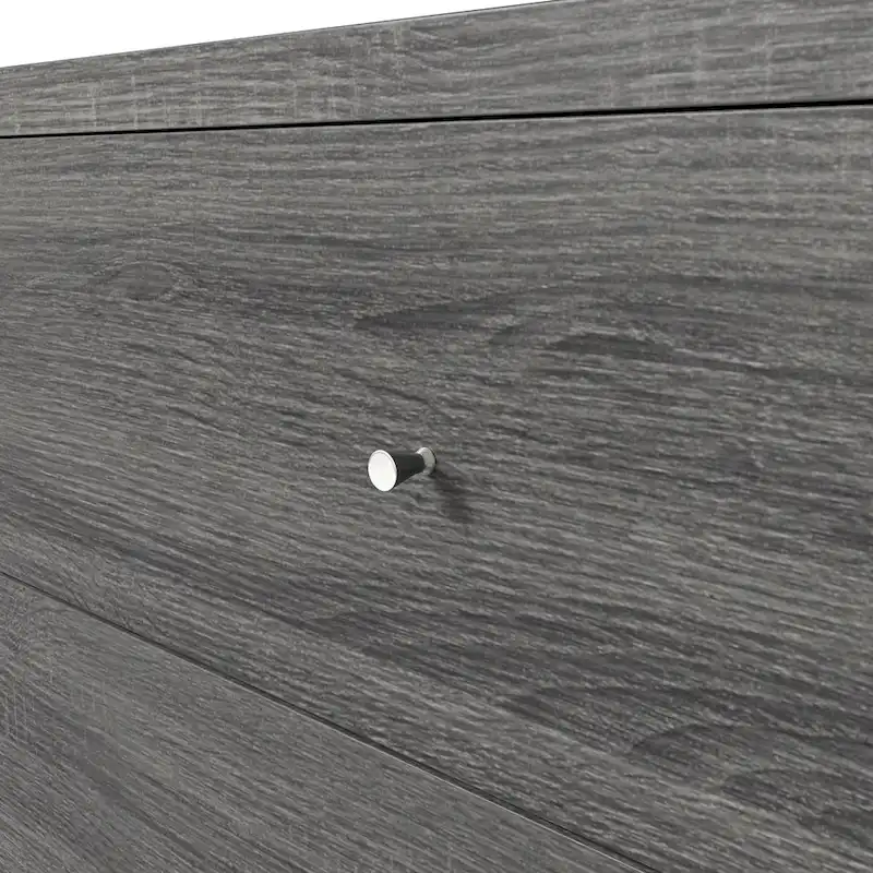 DH BASIC Mid-Century Modern Distressed Grey 47-inch Wide 6-Drawer Dresser with Knobs by Denhour