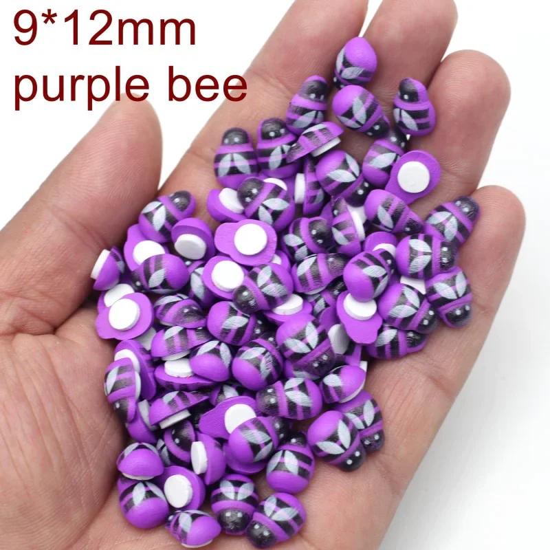 HULIANFU MINI Wood Bee Ladybug Colorful with Glue Home Refrigerator Wall Decoration DIY Handmade Child Gift Party Accessories 50/100pcs - Deanwangkt