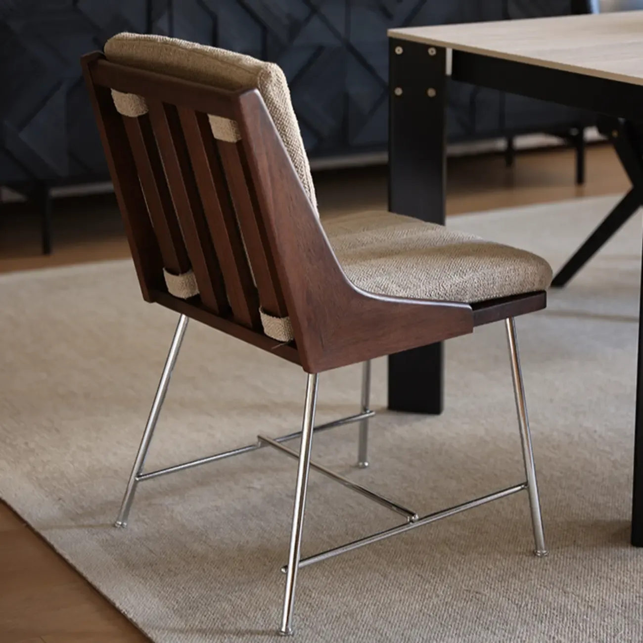 Mid-Century Modern Upholstered Dining Chair