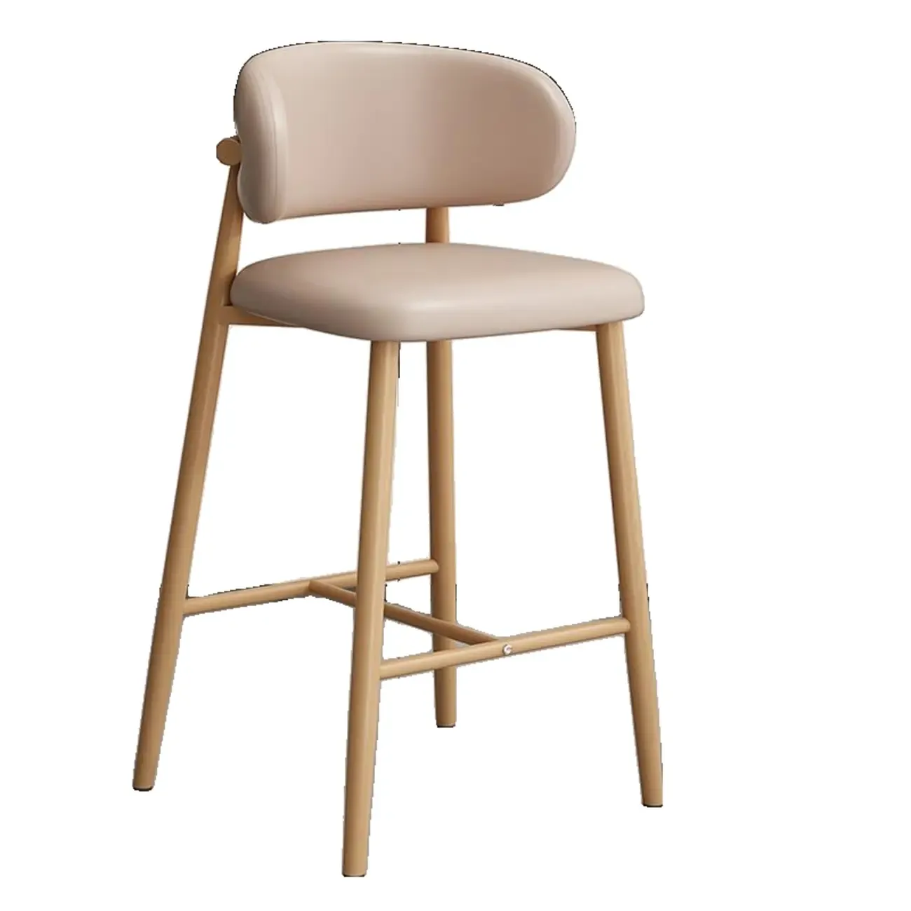 Modern Upholstered Low Back Counter Height Bar Stools