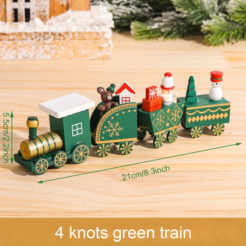 HULIANFU Merry Christmas Wooden Train Ornament Christmas Decoration For Home Santa Claus Gift Natal Navidad Noel  New Year Xmas Decor - Deanwangkt