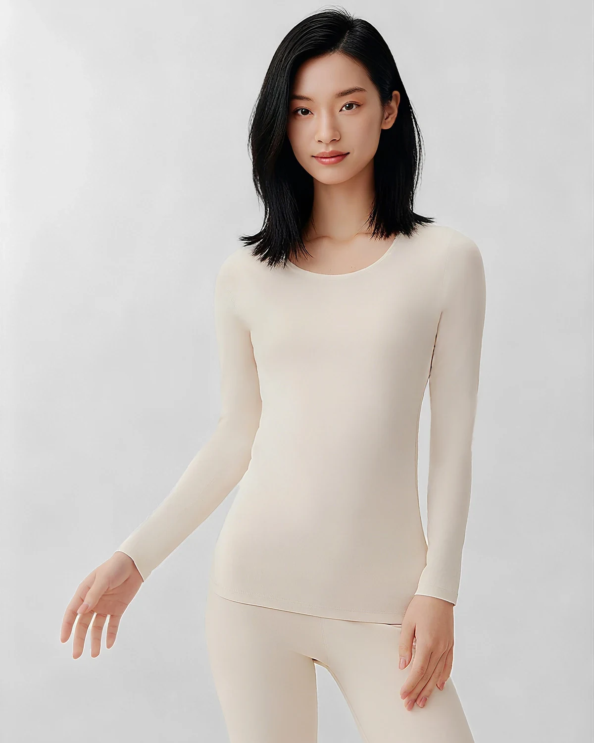 Autumn and Winter Soft Warm Thick Brushed Long-Staple Cotton Thermal Underwear Set for Men and Women, Couple Heat-Locking Thermals