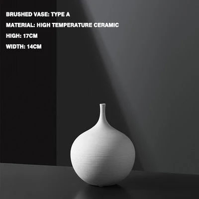 HULIANFU Simple Nordic Style Vases Handmade Art Zen Vases High-Quality Luxury Bedside Restaurant Decorations TV Cabinet - Deanwangkt