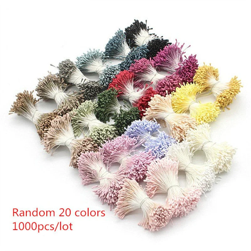 HULIANFU 2026  Lucia Crafts 144/420/600/1000pcs /Lot  Flowers Stamen 2mm  DIY Artificial Flowers  Wreath For Wedding Party Home Decor  D0401 - Deanwangkt