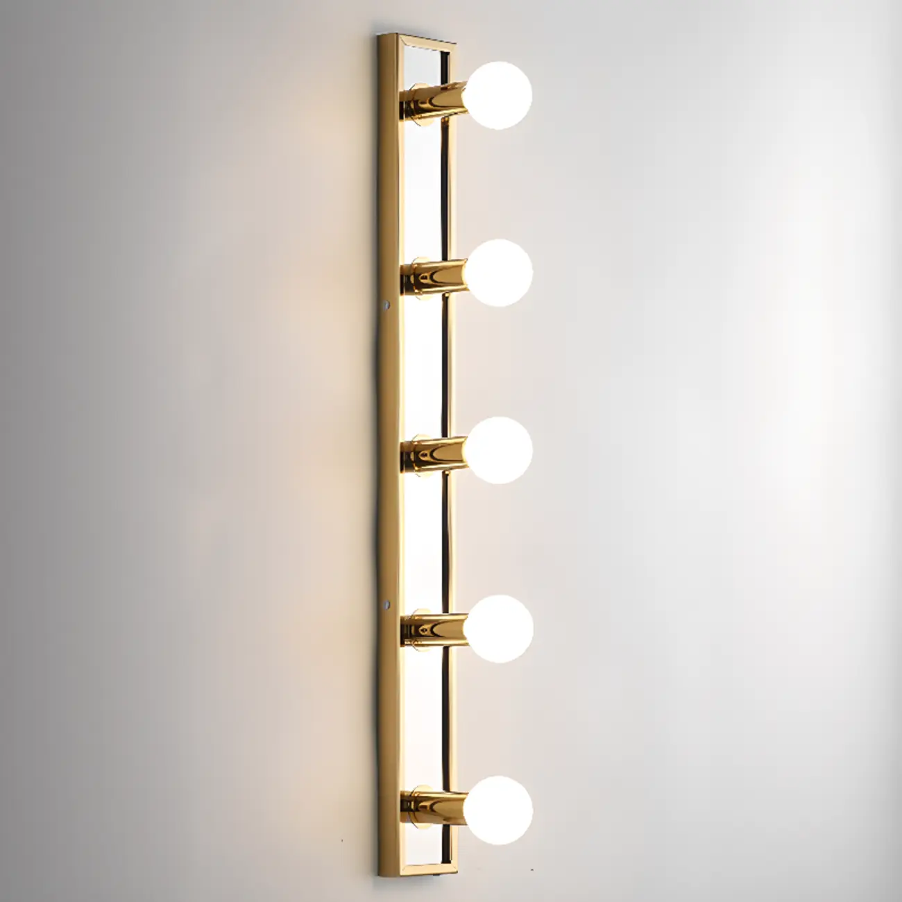 Gold Modern Steel Multi-Bulb Bathroom Light Fixture