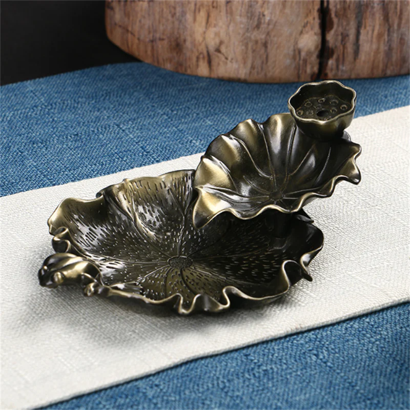HULIANFU Leaf Tower Incense Ceramic Burner Fragrance Holder Backflow Censer Creative Aromatherapy Smoke Reflux Incense Stick Incense - Deanwangkt
