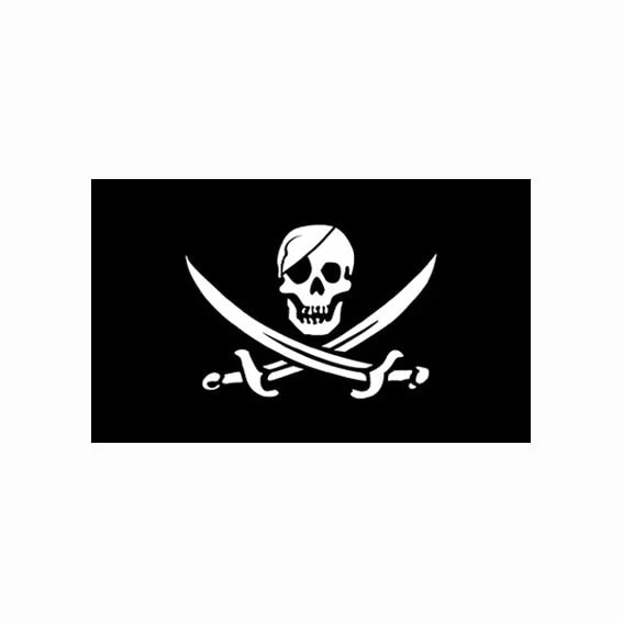 HULIANFU   Yehoy hangiing 90x150cm Skull and Cross Crossbones Sabres Swords Jolly Roger pirate Dead Man  Chest Flags - Deanwangkt