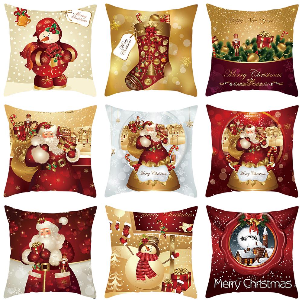 HULIANFU Santa pillowcase Happy New Year 2026  Xmas Gifts  Christmas Decor For Home Merry Christmas Ornament Navidad Natal Xmas Gifts - Deanwangkt