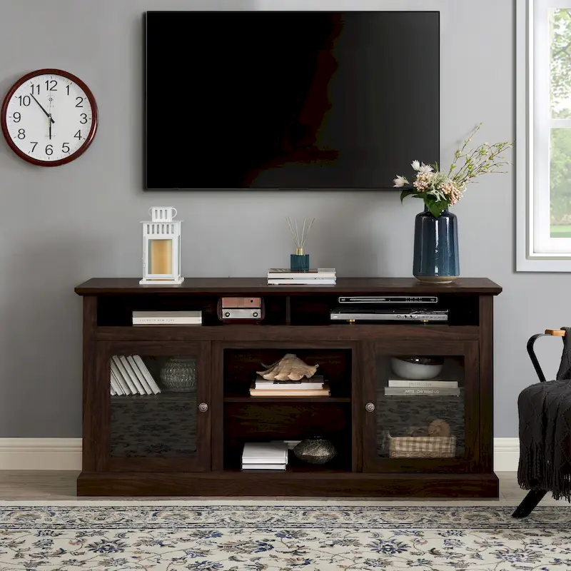 Contemporary TV Media Stand Entertainment Console For Up To 65 inch TV - 15.75 x 60.00 x 29.00