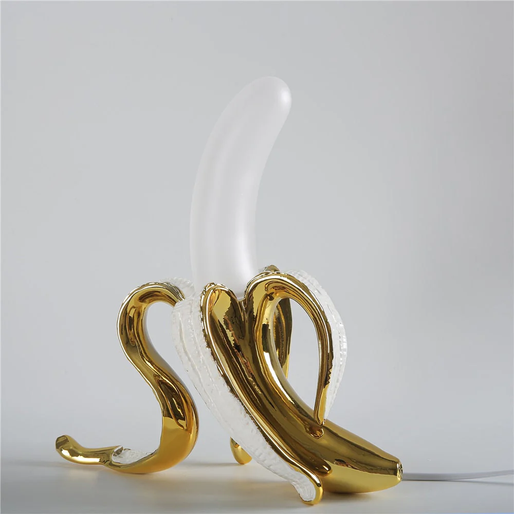 HULIANFU 2026  Table Lamp Italy Banana Desk Lamp Night Lights Led Bedroom Bedside Living Room Glass Modern Home Decor Lighting Fixtures - Deanwangkt