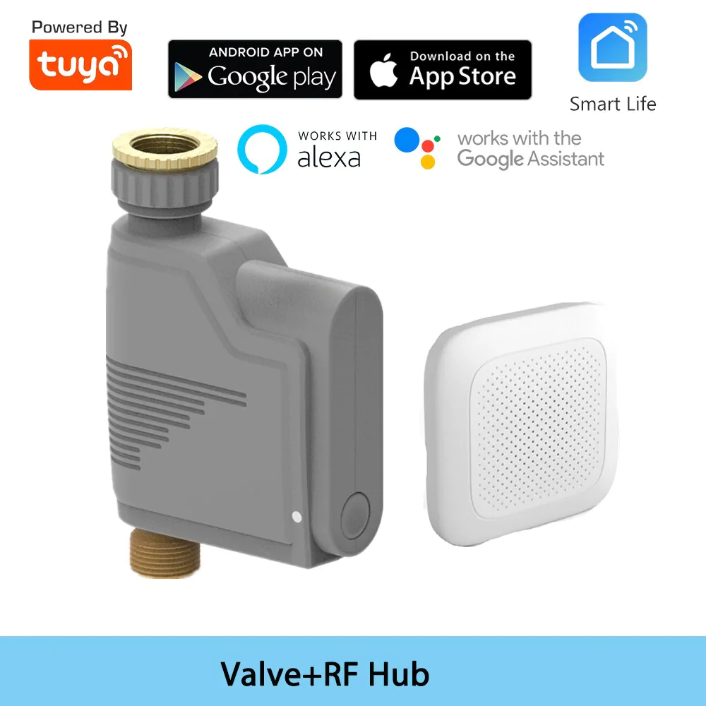 HULIANFU New Tuya Water Flow Monitor WIFI Smart Sprinkler Timer Wireless Water Saving Valve Remote Control Waterting Timer Alexa Google - Deanwangkt