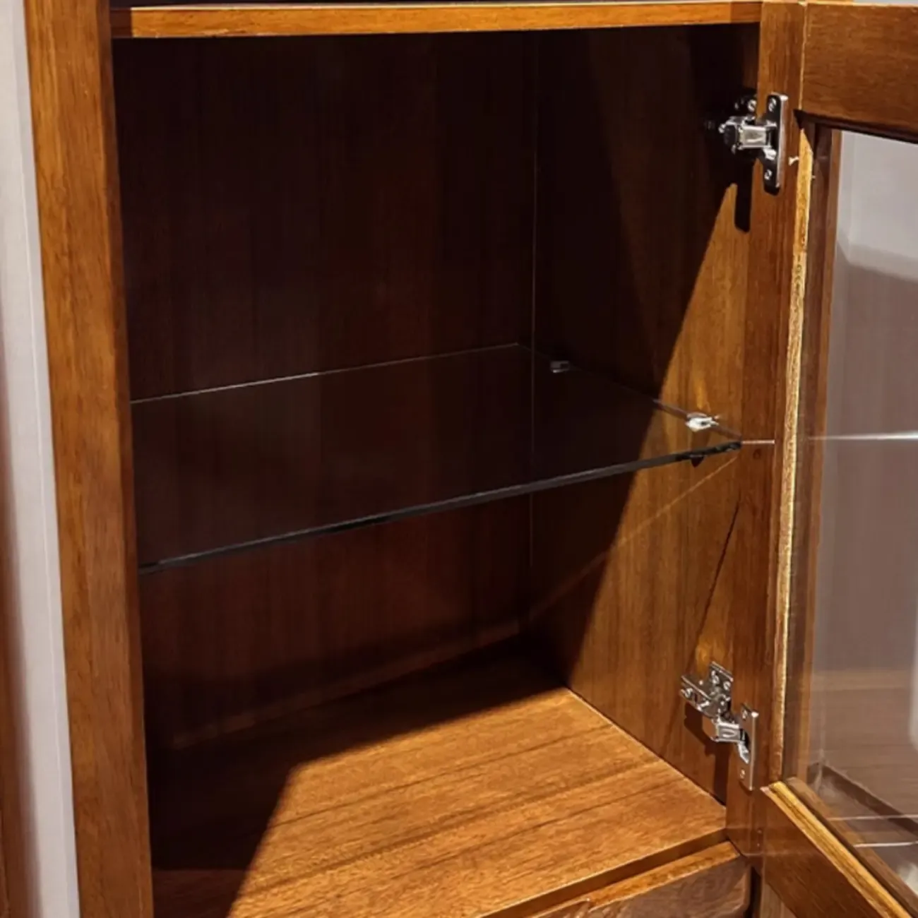 Modern Wood Wine Rack with Glass Holder Walnut