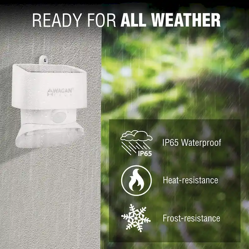 Wagan 2000 Lumen Solar Wall Light - White