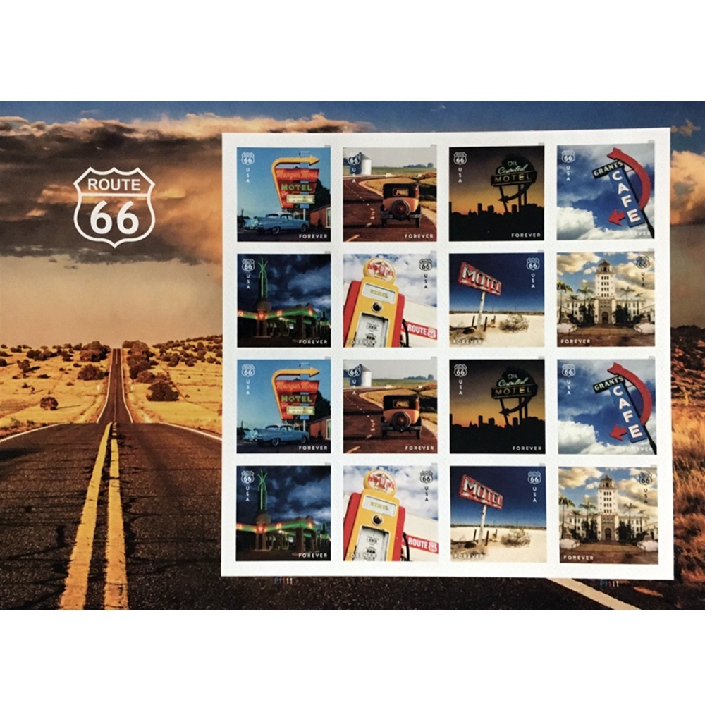 Route 66 2026, (Sheet of 16) - TWENTYSTAMPS