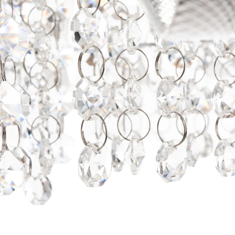 SAFAVIEH Lighting Rejane Pendant - 17.8 x17.8 x9.25-80.5  - Blue Crackle - 18Wx18Dx81H