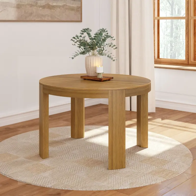 Contour Solid Wood Round Dining Table - 47