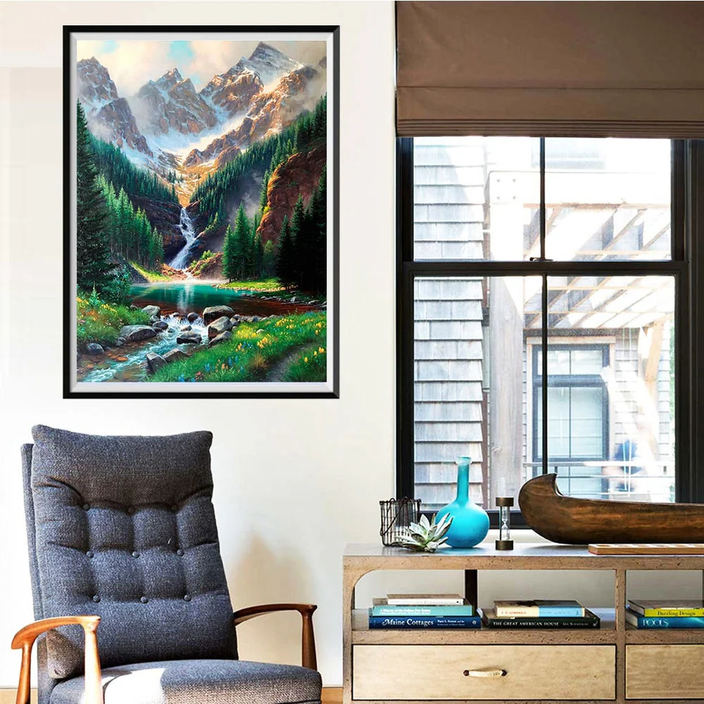 HULIANFU Sunset Scenery DIY 5D Diamond Painting Full Round Drill Mosaic Landscape Diamond Embroidery Picture Rhinestone Home Decor Gift - Deanwangkt