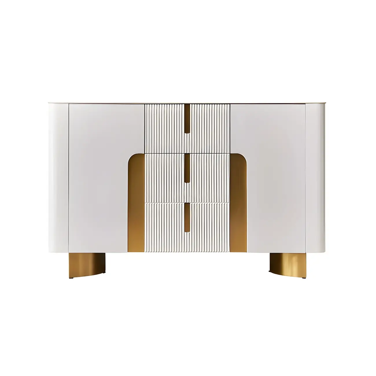 Modern Stone Countertop Sideboard with Cabinets