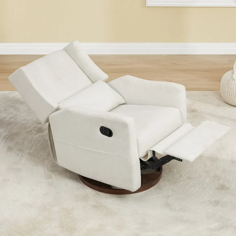 Lincoln Manual Swivel Glider Recliner with Lumbar Pillow