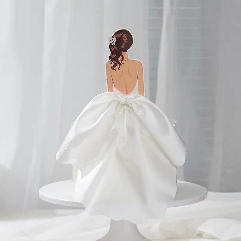 HULIANFU New Back Silk Gauze Skirt Happy Mothers Day Cake Topper Girl Birthday Cake Decoration Party Supplies Cake Decorating Tools - Deanwangkt