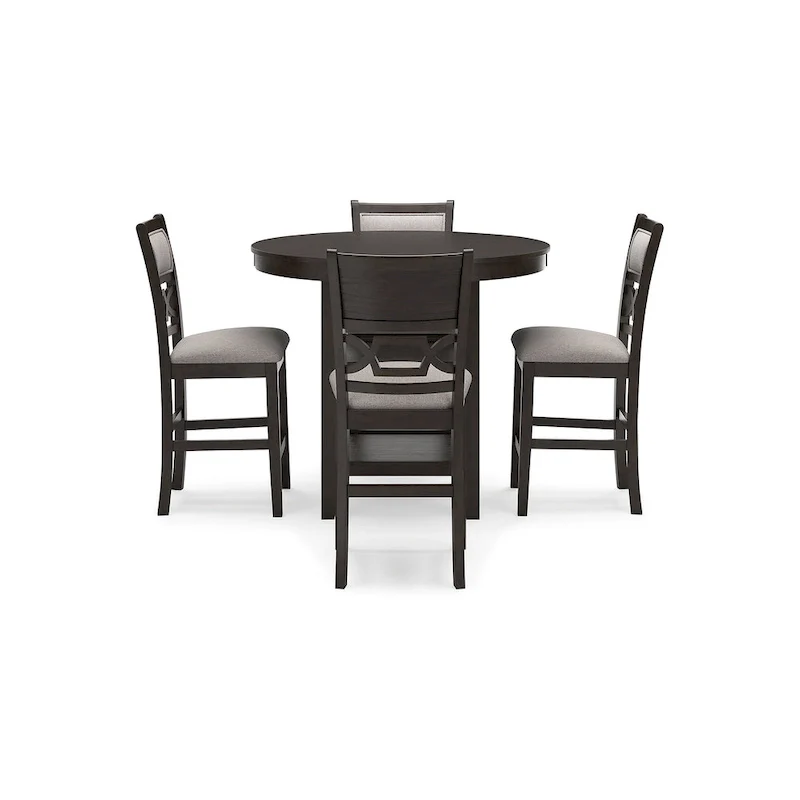 Signature Design by Ashley Langwest Counter Height Dining Table and 4 Barstools (Set of 5)