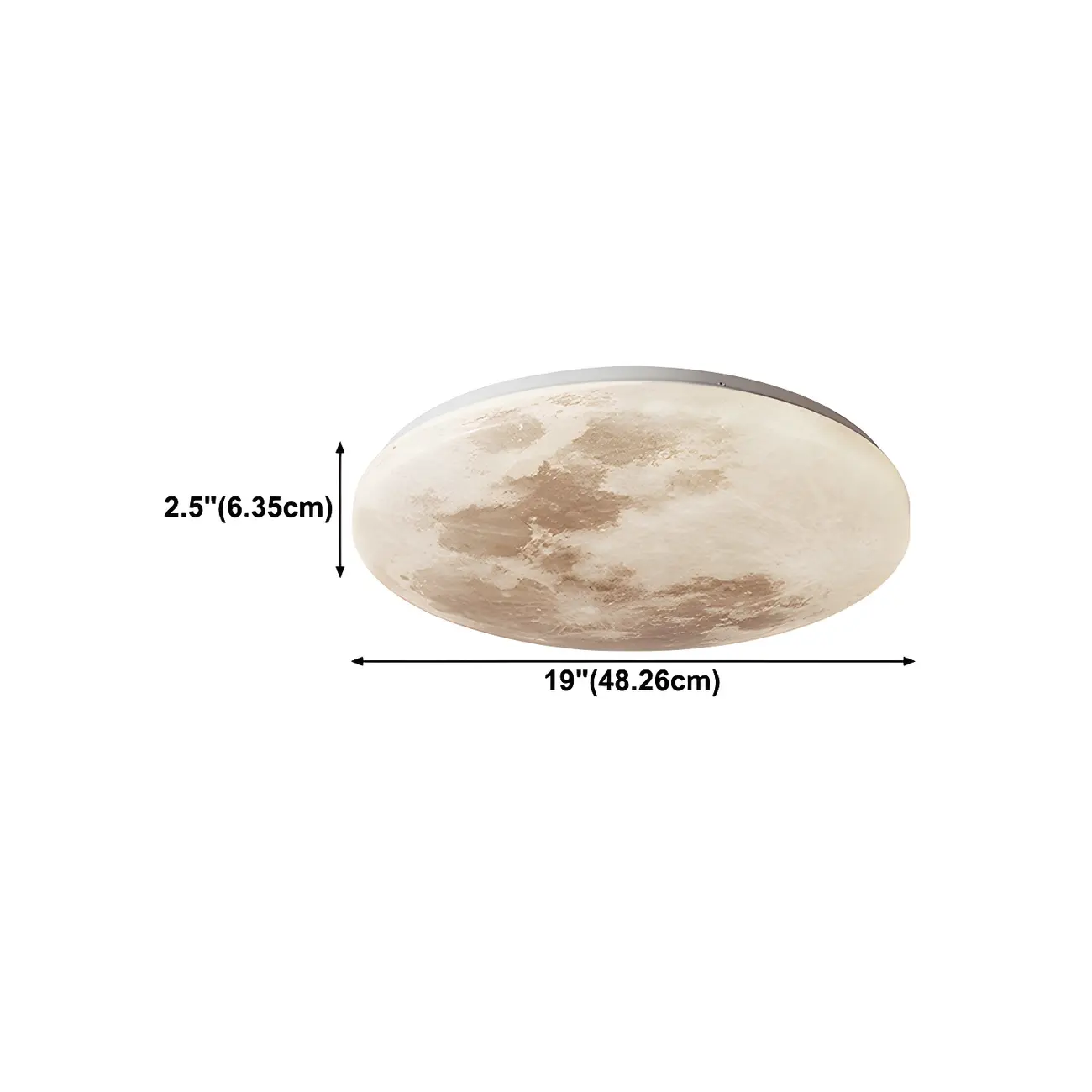 Modern Moon Design Dimmable LED Flush Mount Ceiling Light