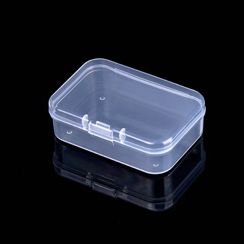 HULIANFU Mini Boxes Rectangle Clear Plastic Jewelry Storage Case Container Packaging Box for Earrings Rings Beads Collecting Small Items - Deanwangkt