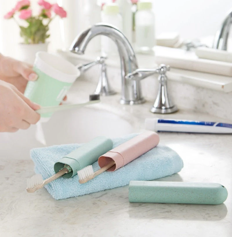 HULIANFU Travel Accessories Toothbrush Tube Cover Case Cap Fashion Plastic Suitcase Holder Baggage Boarding Portable Bathroom Accessories - Deanwangkt