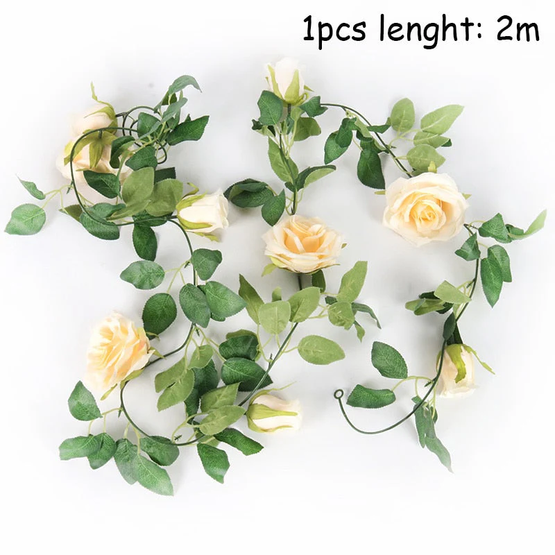 HULIANFU Wedding Decoration 10-40cm Rattan Wreath Metal Hoop Wreath Decor Floral Hoop Christmas Decor for Home Hanging Artificial Flower - Deanwangkt