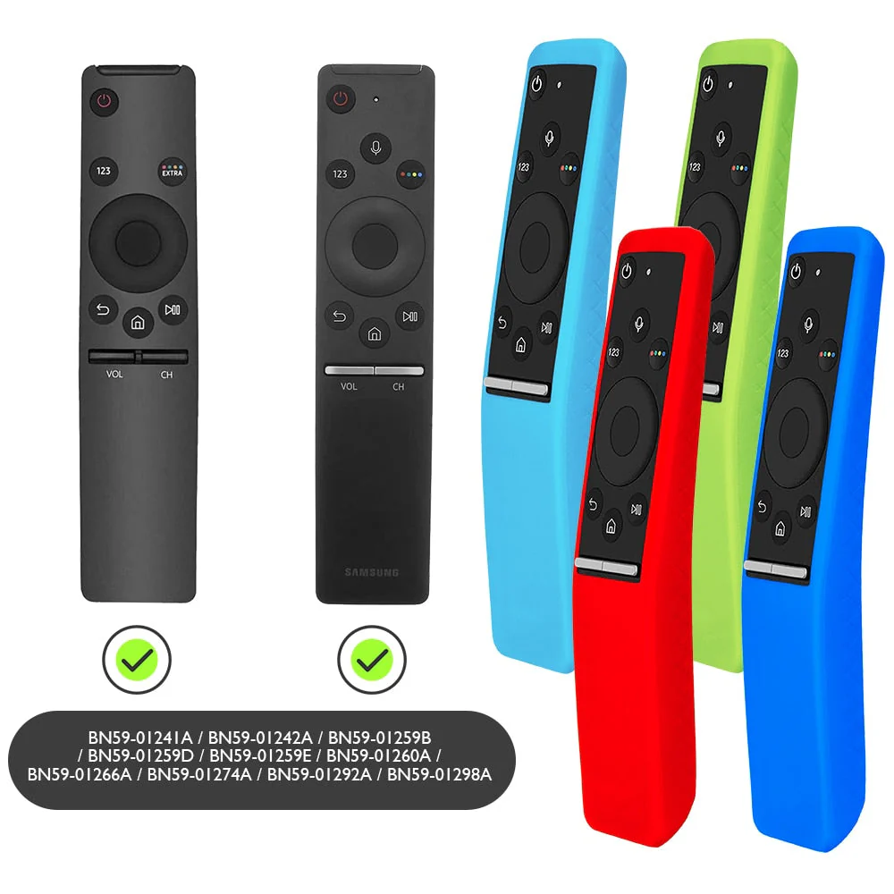 HULIANFU Silicone Remote Control Protective Case for Samsung Smart TV BN59-01312A 01312H BN59 01241A 01242A Remote  Cover - Deanwangkt