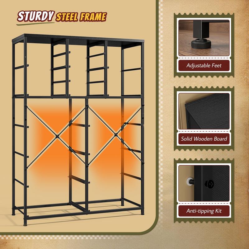 [New Year Campaign]-RaybeeFurniture Tall Dresser with 12/13/16 Fabric Drawers, Large Capacity Storage Organizer with Wood Top & Metal Frame, Modern Chest of Drawers for Bedroom, Closet, Living Room, or Entryway