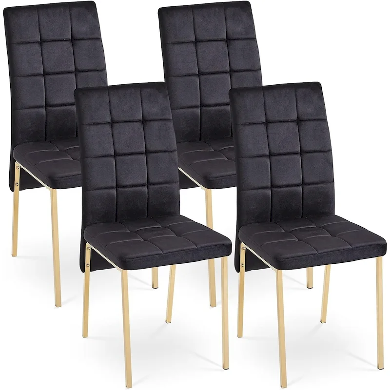 Howtai Upholstered Velvet Dining Chair High Back