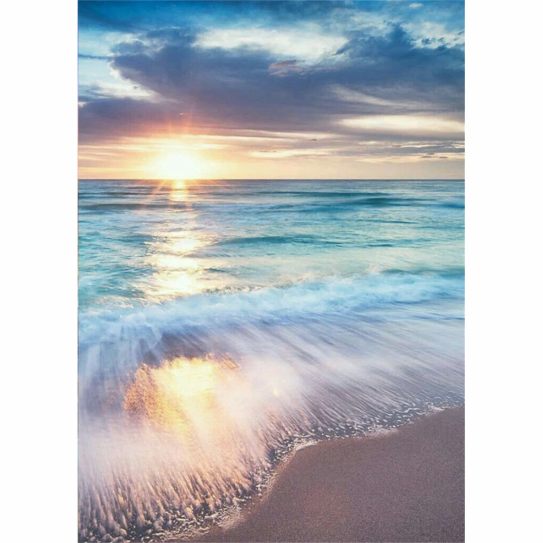 HULIANFU Sunset Scenery DIY 5D Diamond Painting Full Round Drill Mosaic Landscape Diamond Embroidery Picture Rhinestone Home Decor Gift - Deanwangkt