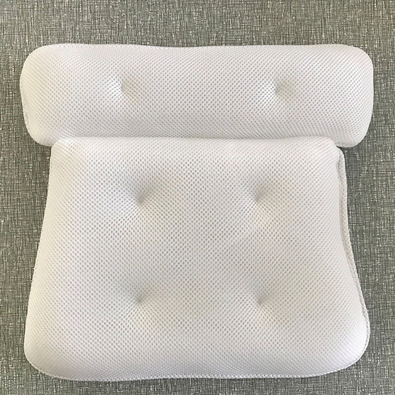 HULIANFU SPA Non-Slip Bath Pillow with Suction Cups Bath Tub Neck Back Support Headrest Pillows Thickened Home Cushion Accersory - Deanwangkt