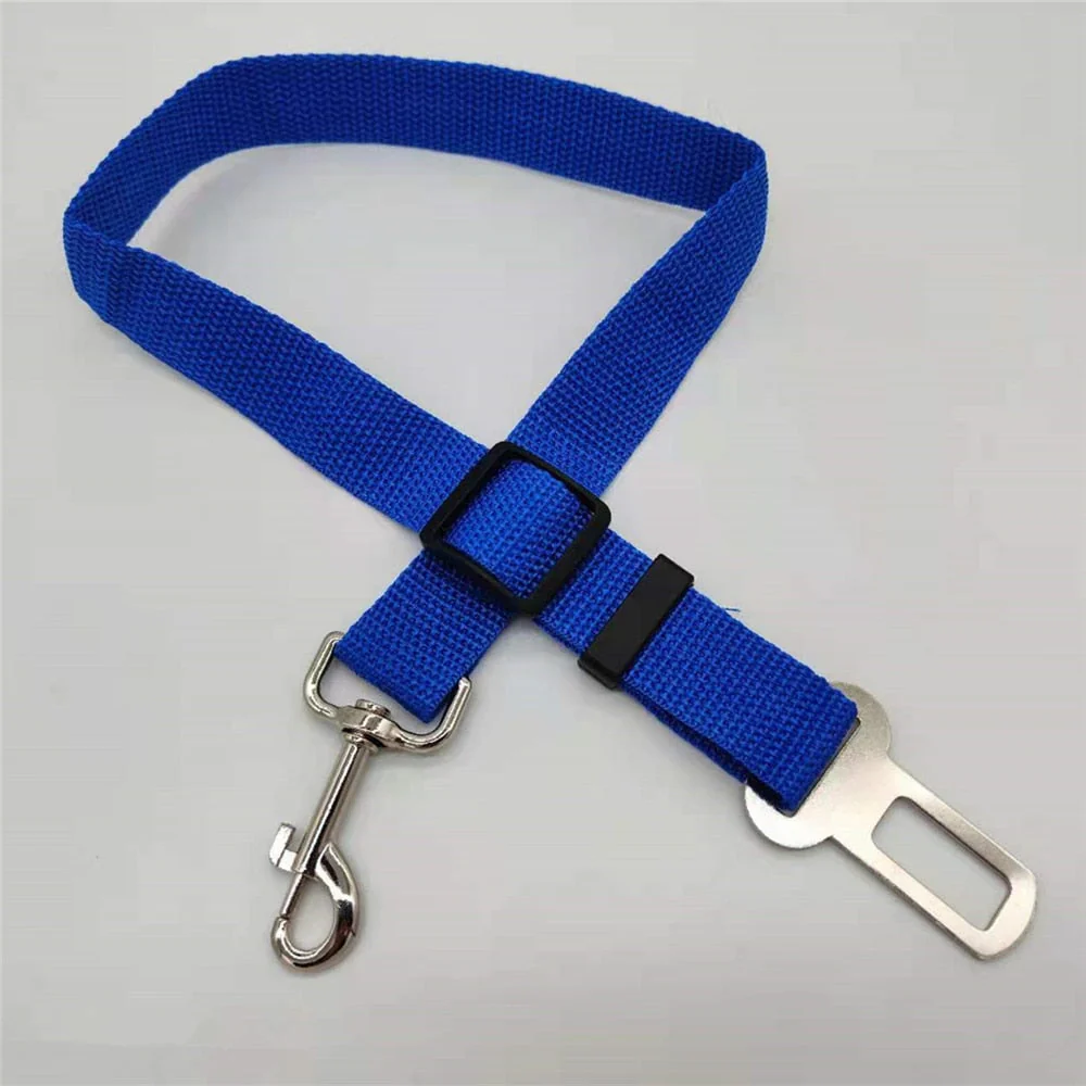 HULIANFU Pet Dog Cat Car Seat Belt Dog Accessories Adjustable Harness Lead Leash Small Medium Travel Clip Puppy Collar Leash Pet Supplies - Deanwangkt