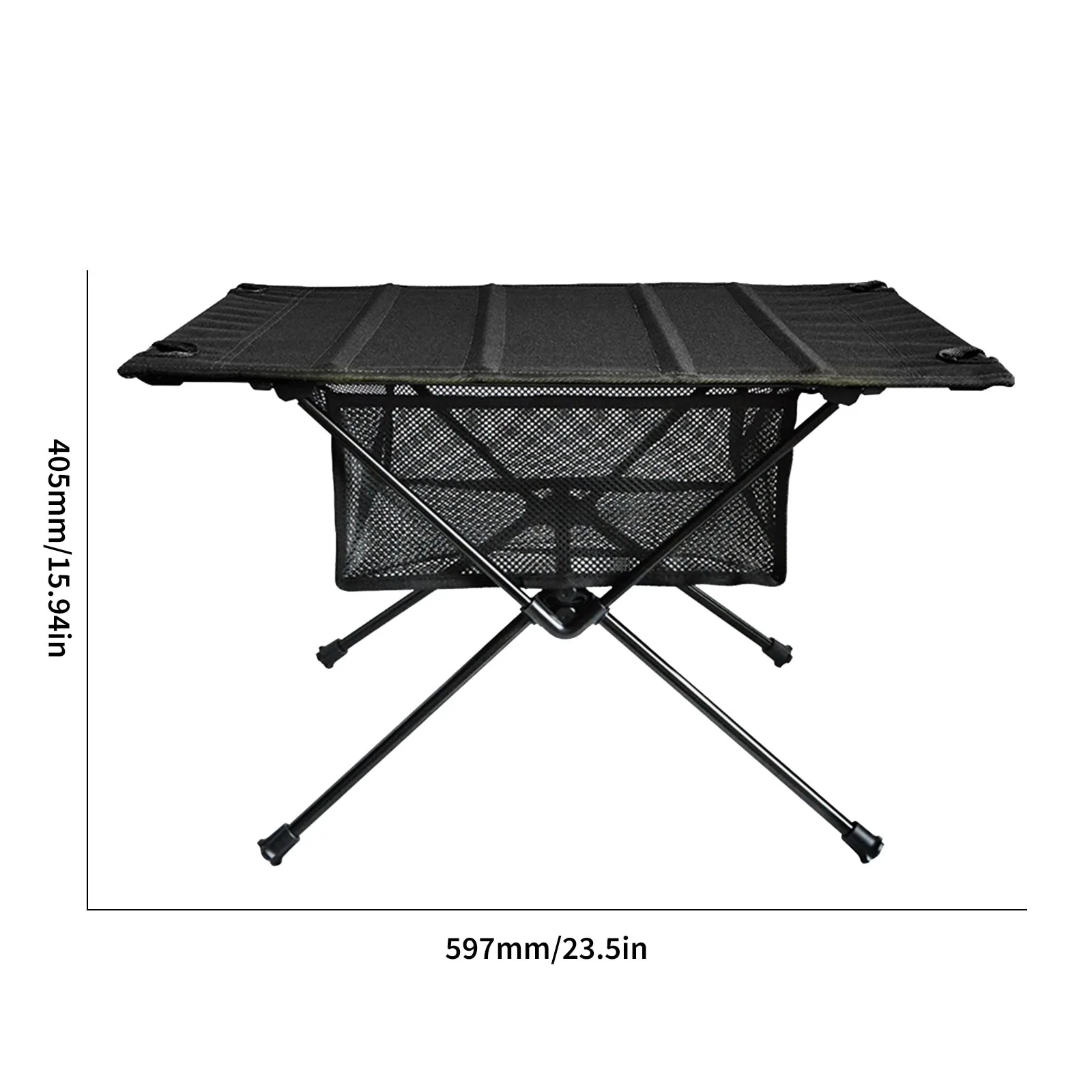 HULIANFU Outdoor Folding Table with Net Pocket Portable Foldable Aluminum Alloy Desk for Picnic Camping Garden Barbecue Desk Table - Deanwangkt