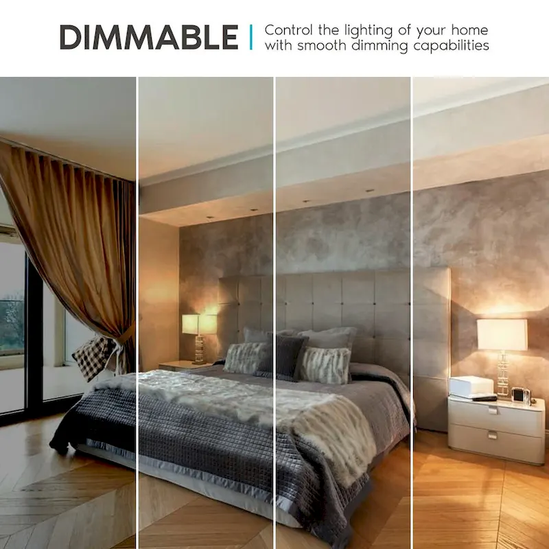 Luxrite A19 LED Light Bulb 60W Equivalent, Dimmable, 800 Lumens, Enclosed Fixture Rated, Energy Star, E26 Base (48 Pack)